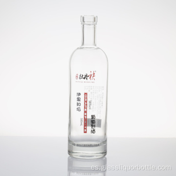 Botella de licor de cristal azul de 500 ml